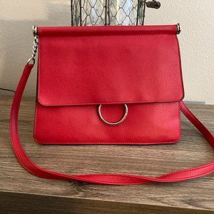 Carlos Santana Bright Red Satchel Style Handbag